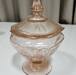 Vintage Pink Depression Glass Candy Glass​​​​​